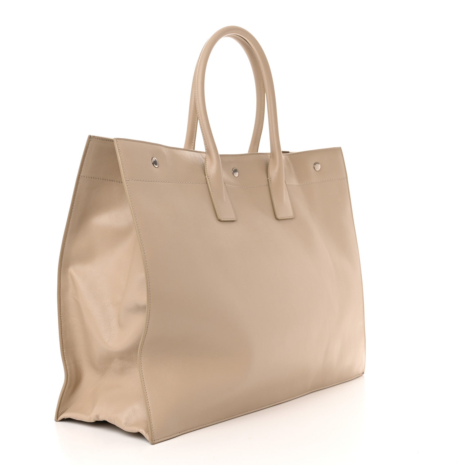 Saint Laurent Vitello Rive Gauche Large Tote Sea Salt 3 of 12