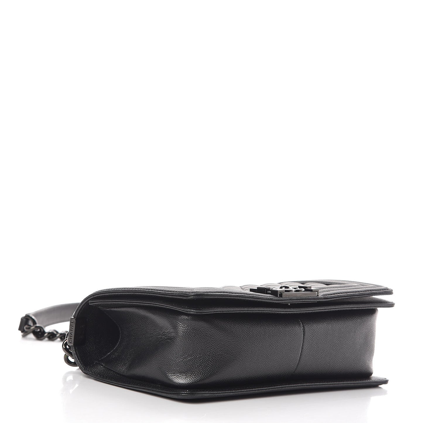 Caviar Quilted Medium Boy Flap So Black