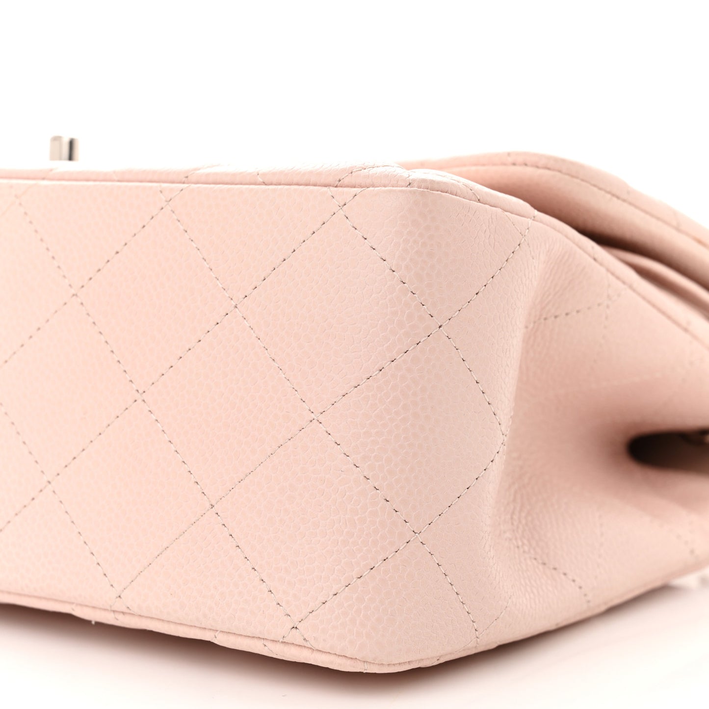 Caviar Quilted Jumbo Double Flap Light Pink