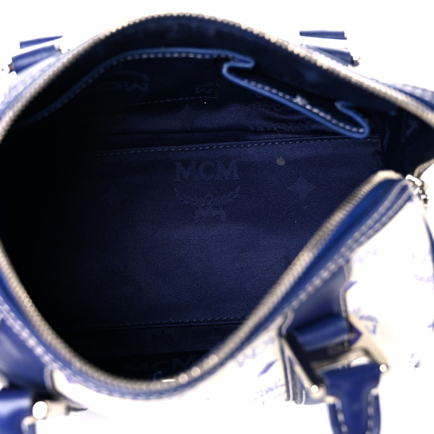 MCM Visetos Boston Satchel Satchel White 4 of 15