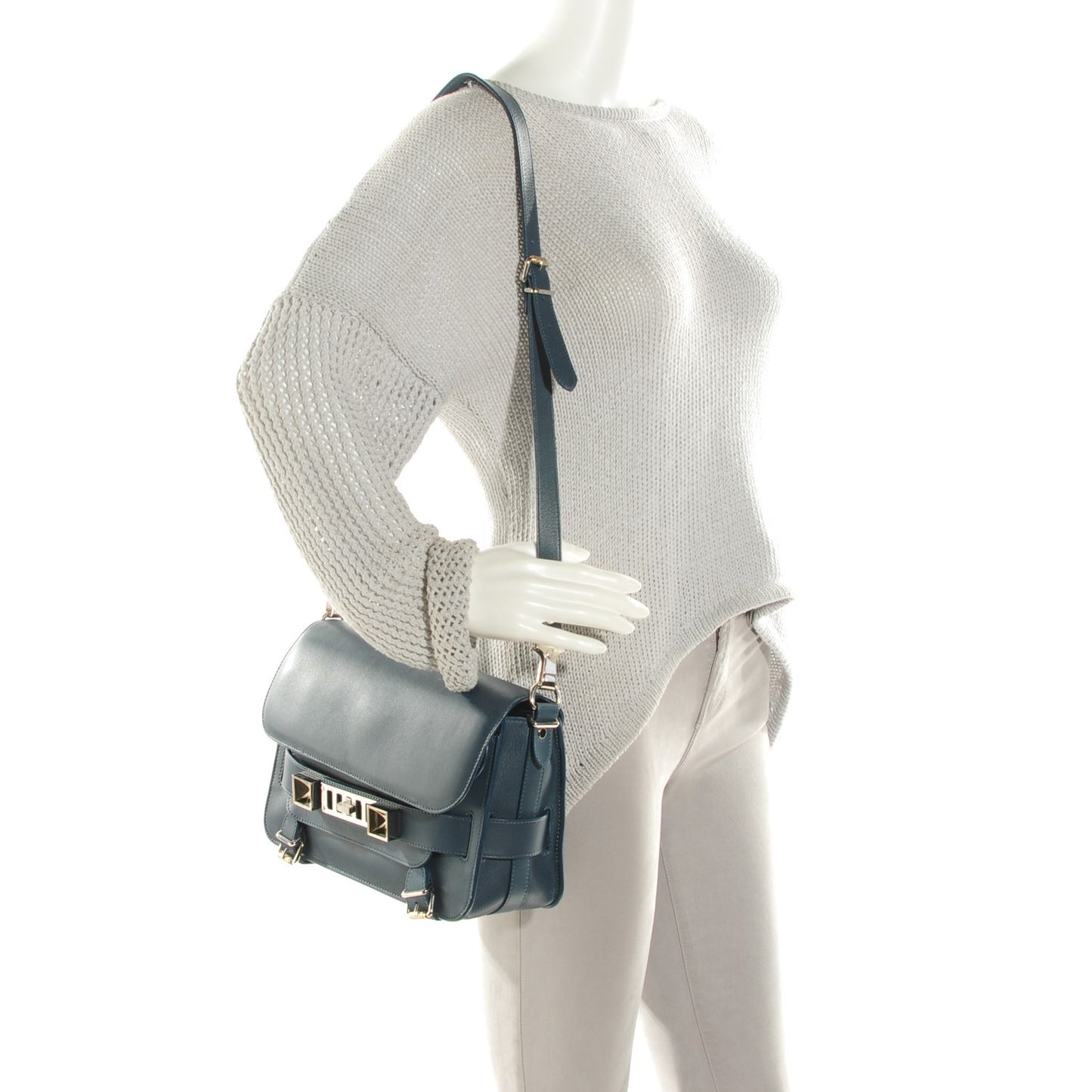 Calfskin PS11 Classic Shoulder Bag Nightclub