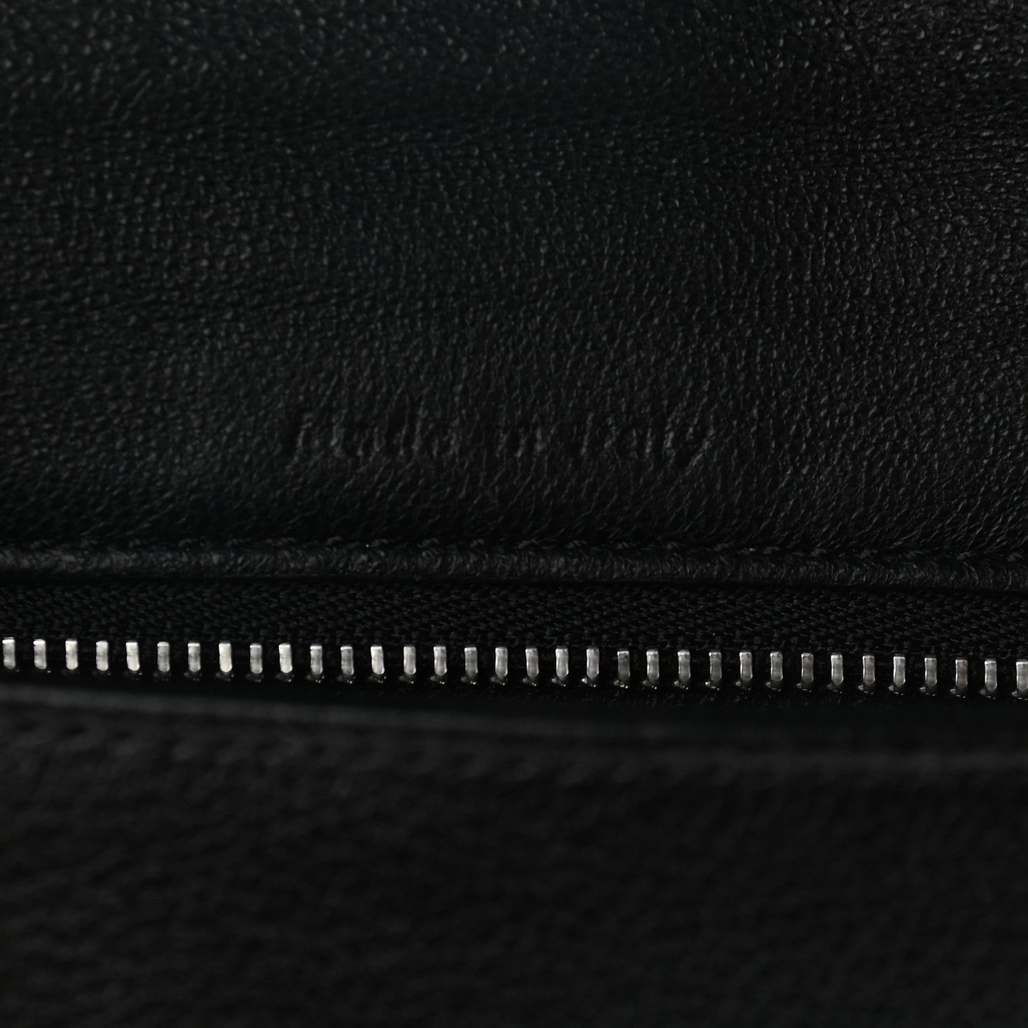 Celine Shiny Textured Calfskin Small Trotteur Black 6 of 8
