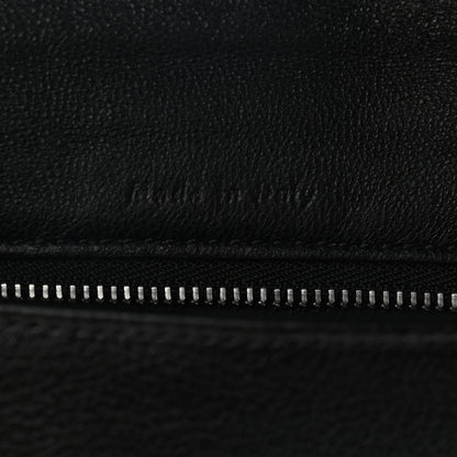Celine Shiny Textured Calfskin Small Trotteur Black 6 of 8