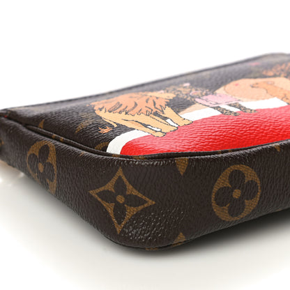 Louis Vuitton Monogram 2018 Christmas Animation Mini Cats Pochette Accessories 9 of 10