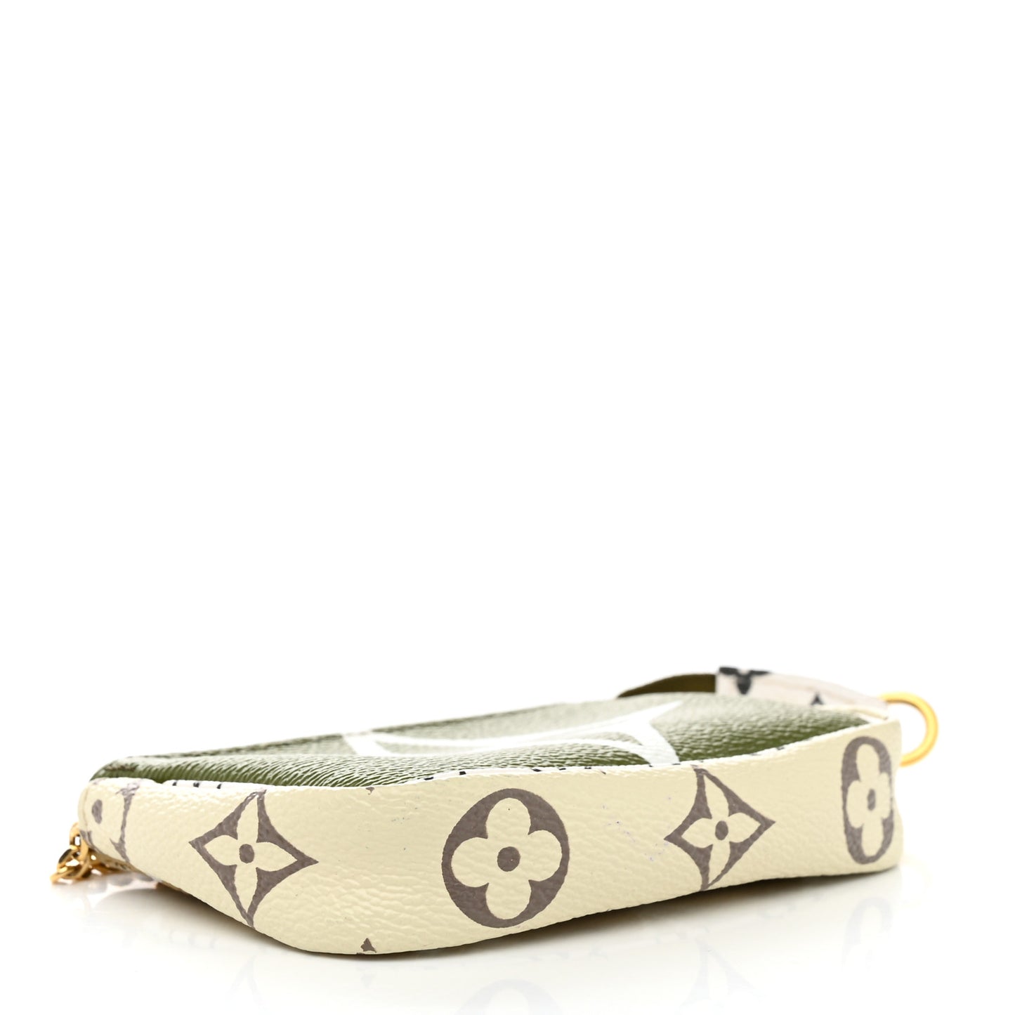Monogram Giant Micro Pochette Accessories Kaki White