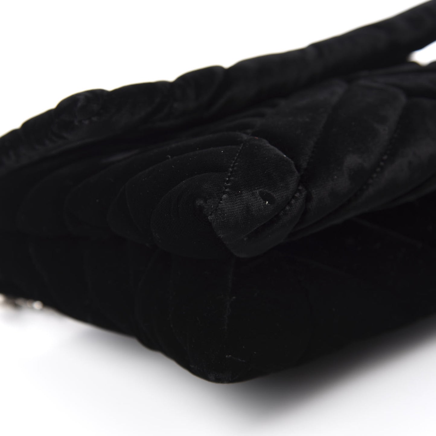Velvet Mini Sugar Flap Shoulder Bag Black