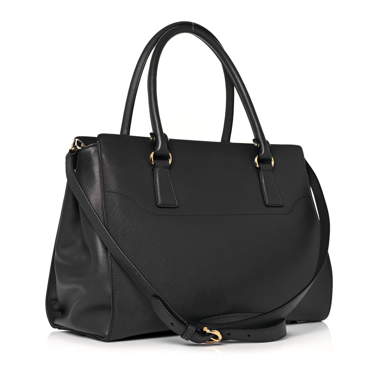 Salvatore Ferragamo Saffiano Large Beky Tote Gray 2 of 11