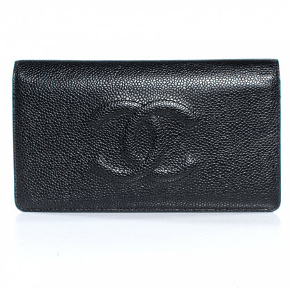 Chanel Caviar Yen CC Wallet Black 1 of 8
