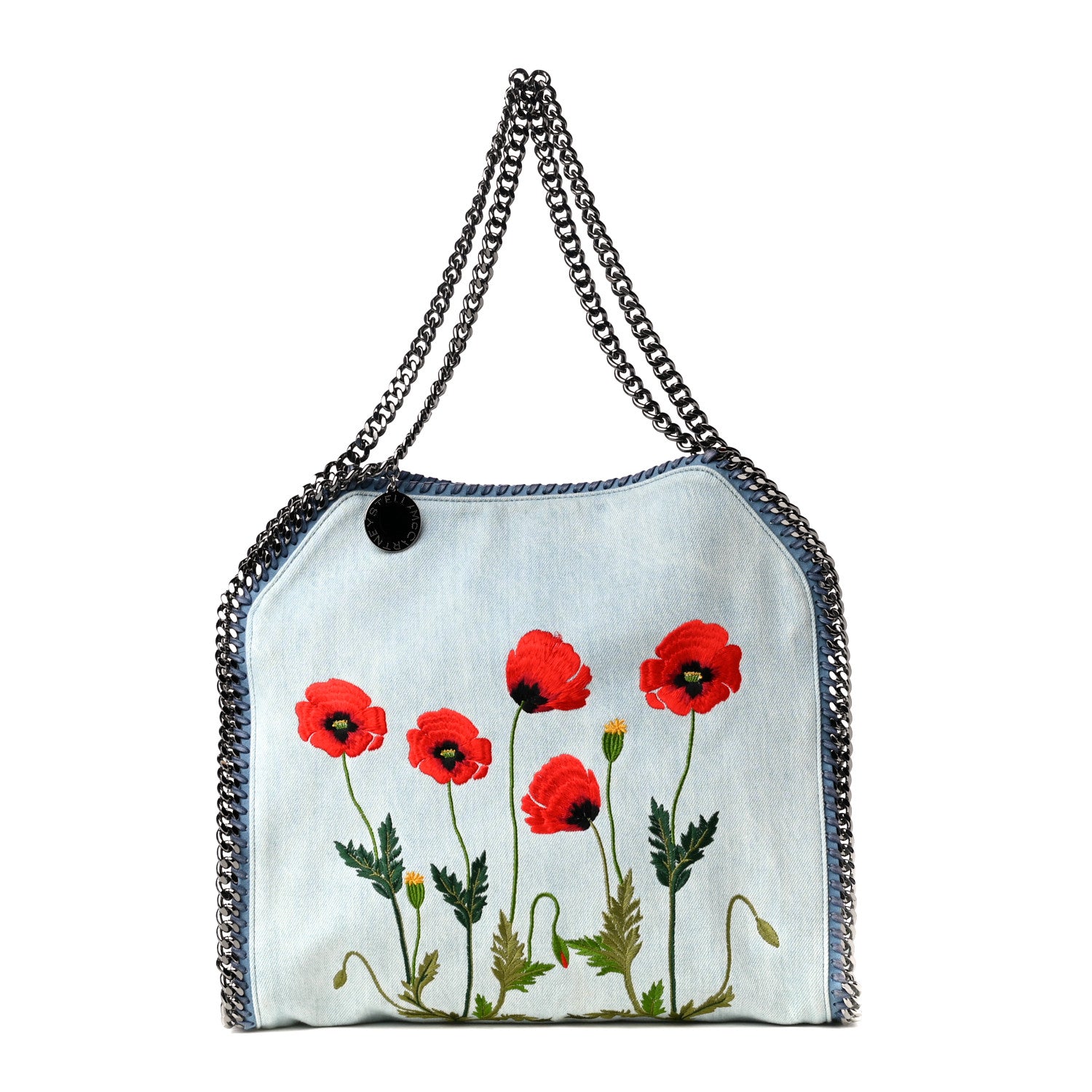 Stella McCartney Denim Poppy Small Falabella Tote Blue 1 of 4