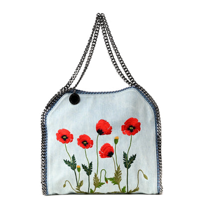 Stella McCartney Denim Poppy Small Falabella Tote Blue 1 of 4