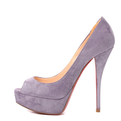 Christian Louboutin Suede Troca 140 Pumps 35.5 Parme 1 of 9