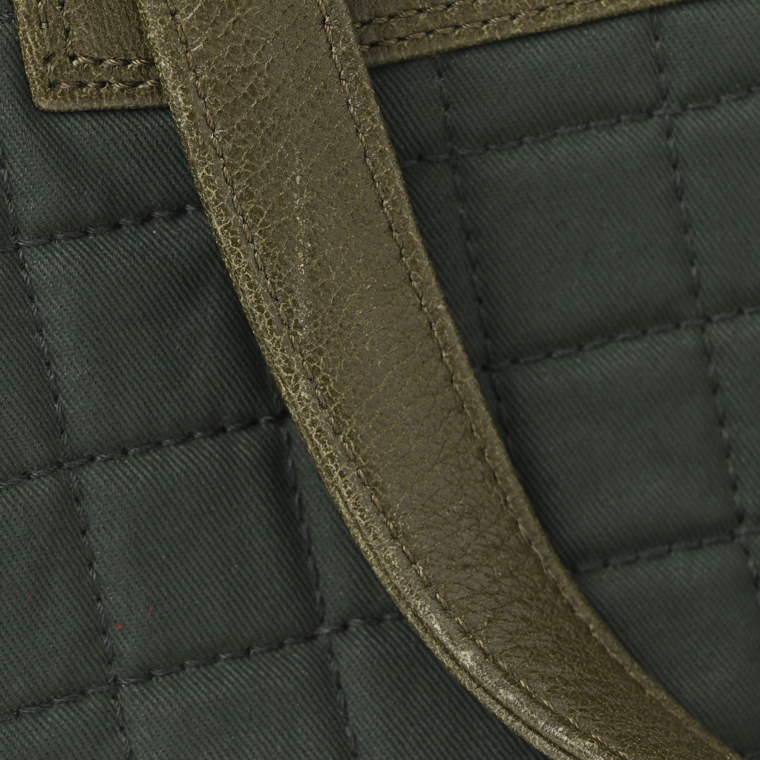 Chanel Canvas Calfskin Quilted Chocolate Bar Shoulder Bag Green 14 of 14