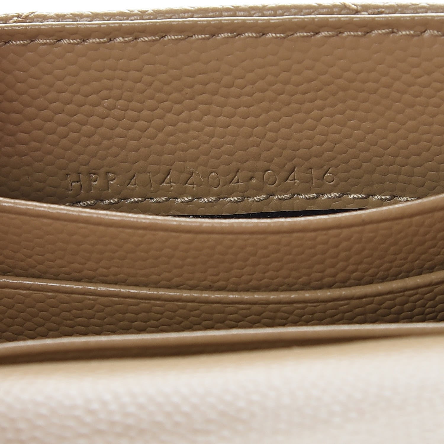 Saint Laurent Grain De Poudre Matelasse Chevron Small Monogram Envelope Wallet Dark Beige 10 of 11