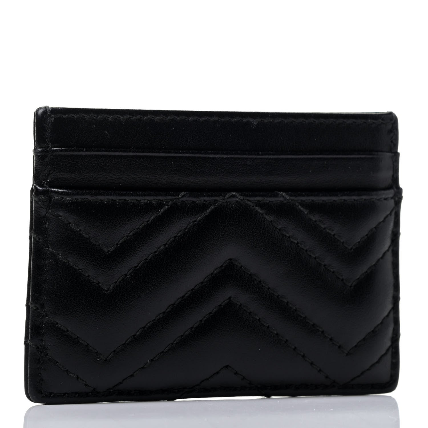 Gucci Calfskin Matelasse GG Marmont Card Holder Black 2 of 4