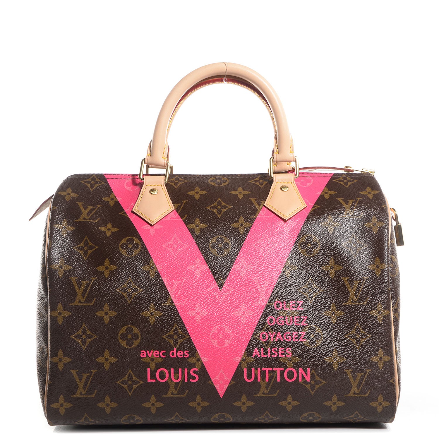 Louis Vuitton Monogram Speedy 30 V Fuchsia 1 of 7