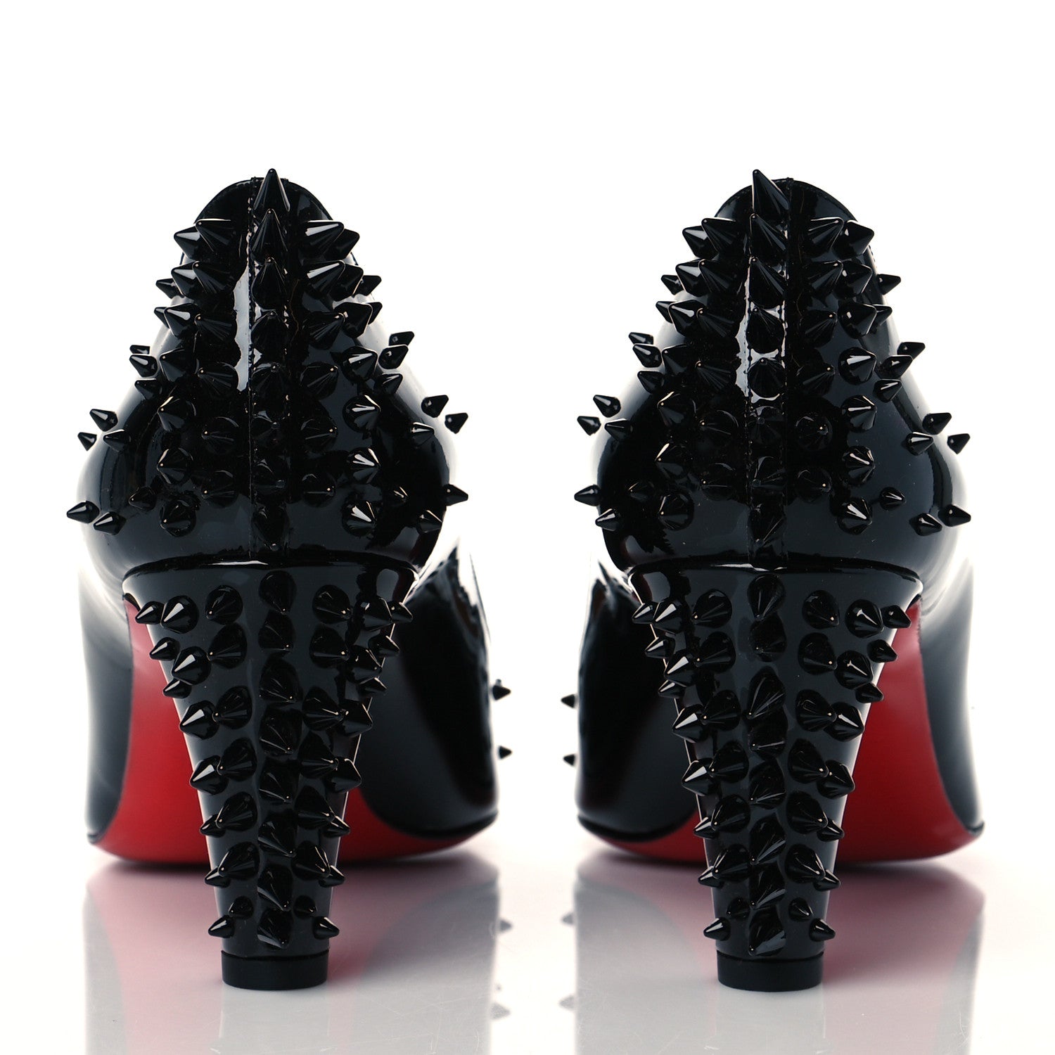 Christian Louboutin Patent Goldopump Spikes 70 Pumps 41 Black 5 of 9