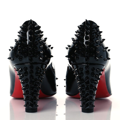 Christian Louboutin Patent Goldopump Spikes 70 Pumps 41 Black 5 of 9