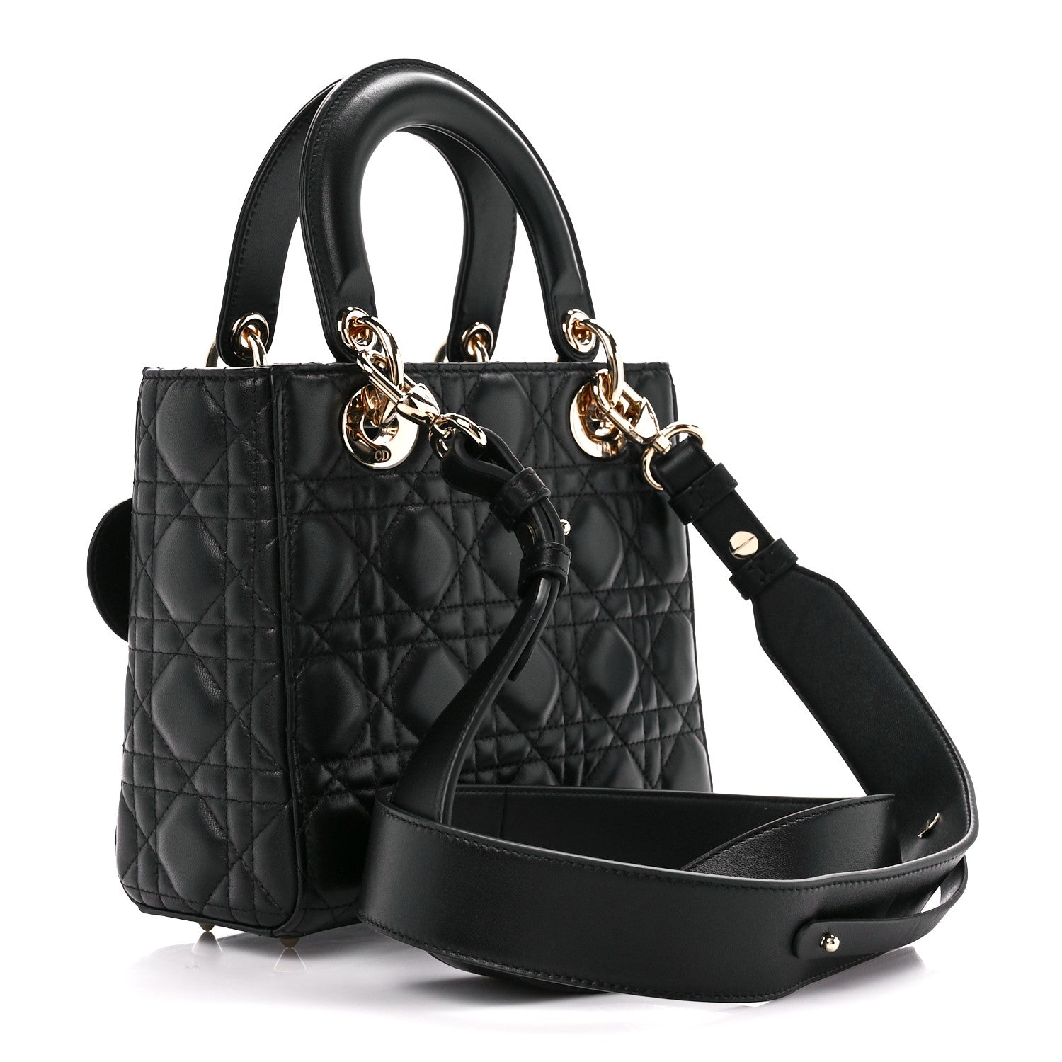 Christian Dior Lambskin Cannage Small My ABCDior Lady Dior Black 3 of 14