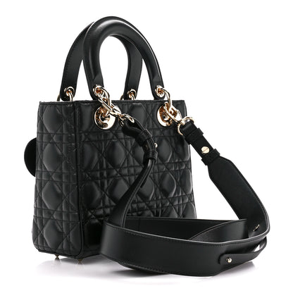 Christian Dior Lambskin Cannage Small My ABCDior Lady Dior Black 3 of 14