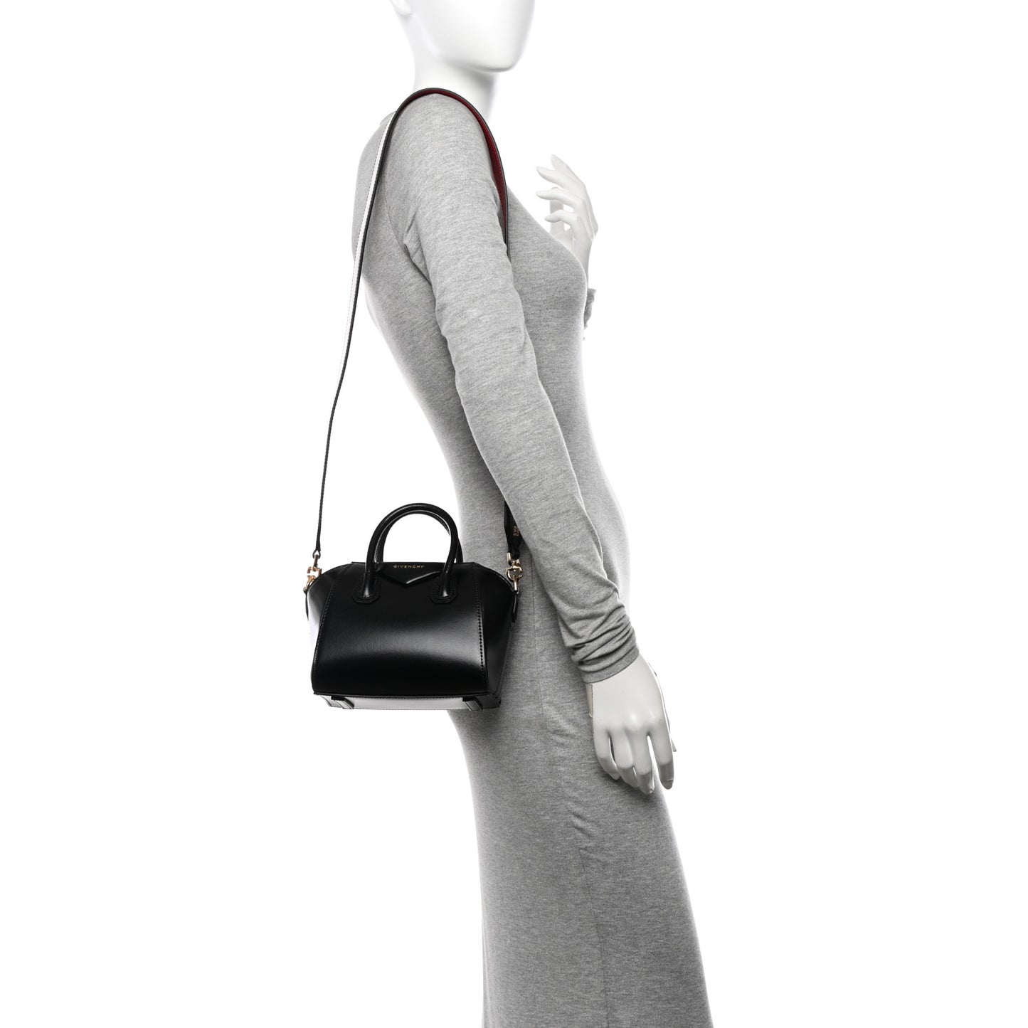 Box Calfskin Toy Antigona Black Red