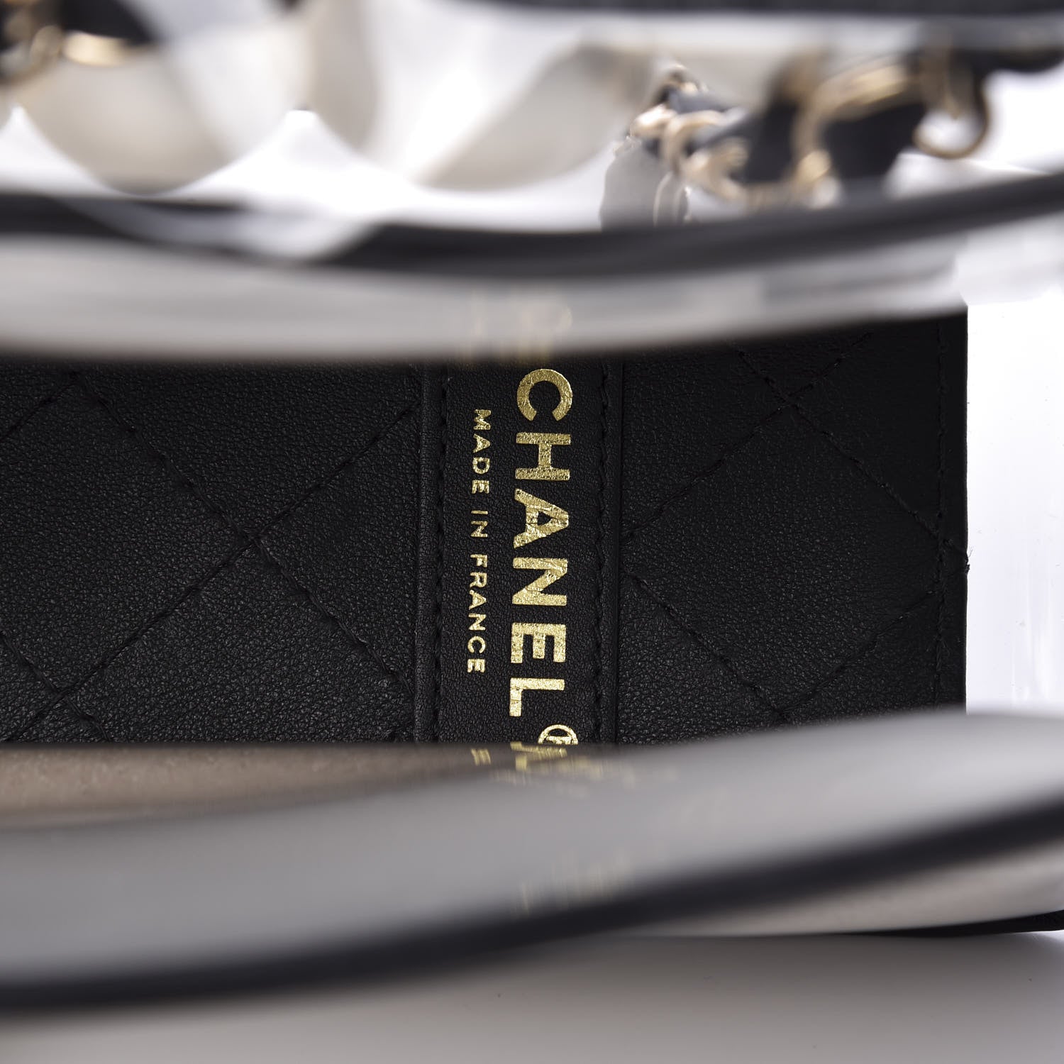Chanel Lambskin PVC Sand By The Sea Flap With Pearl Strap Black 7 of 9