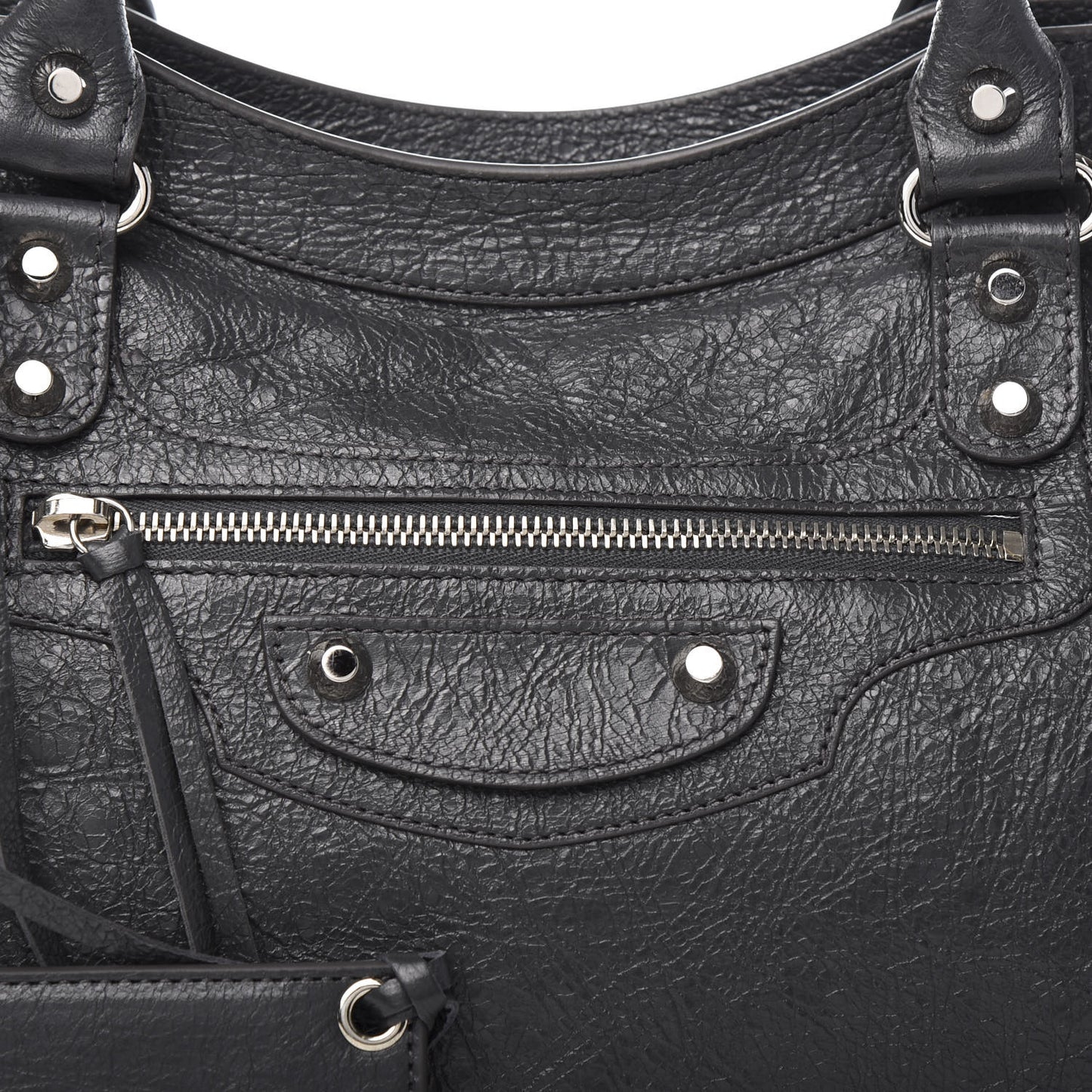 Agneau Classic Silver Hardware City Gris Fossile