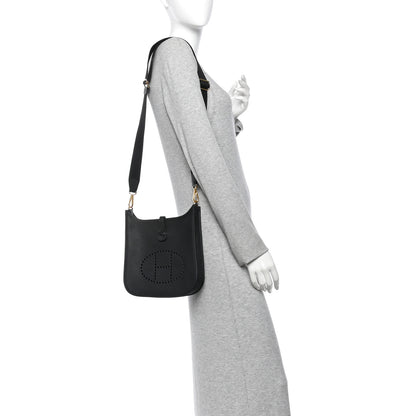 Hermes Taurillon Clemence Evelyne 23 Poche III Black 2 of 11