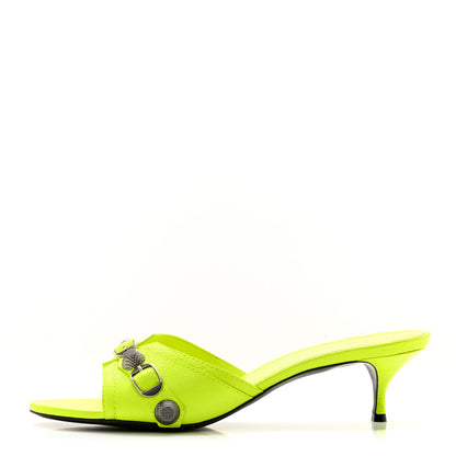 Balenciaga Agneau Arena Cagole 50mm Slide Sandals 41.5 Fluo Yellow 1 of 12
