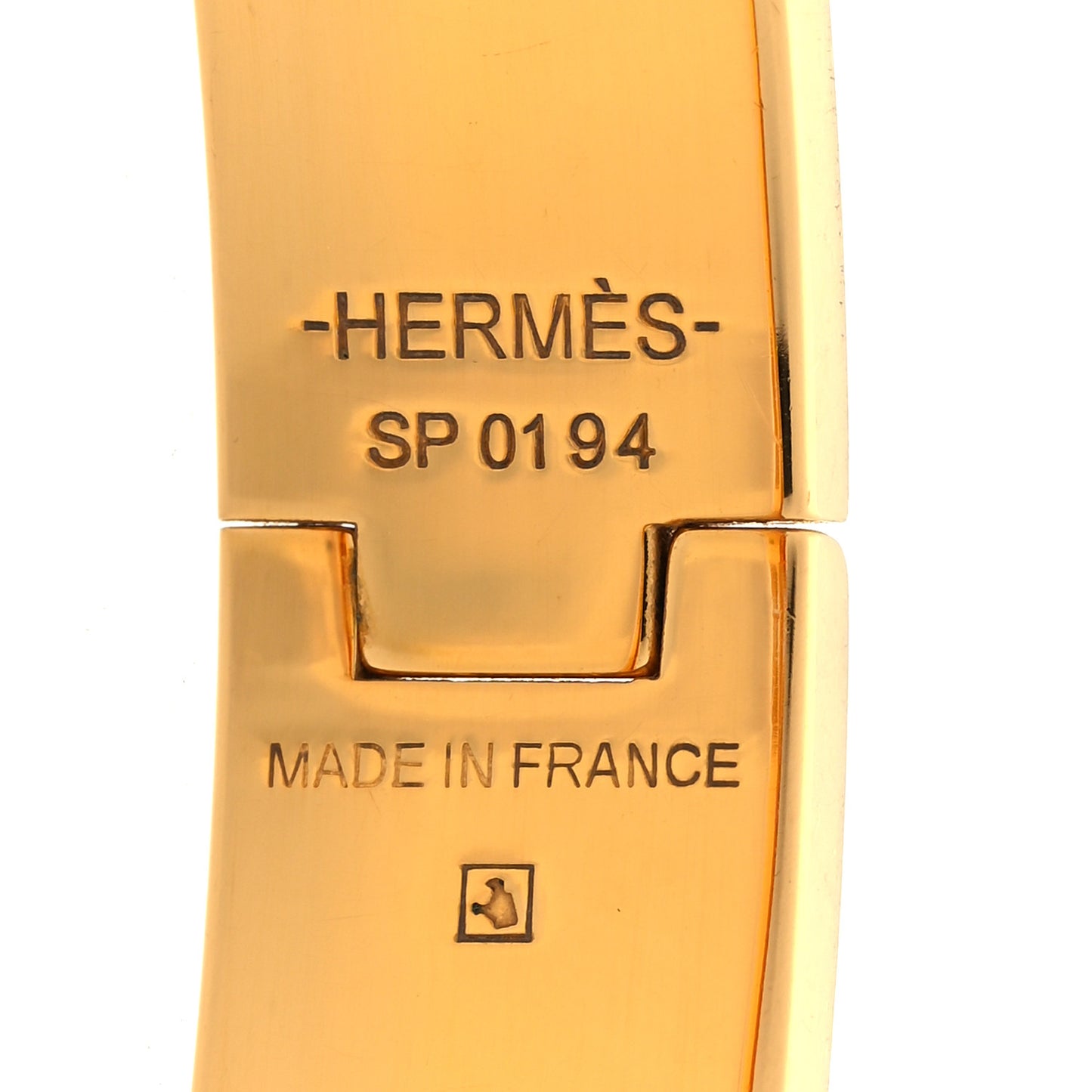 Enamel Narrow Clic Clac H Bracelet PM White