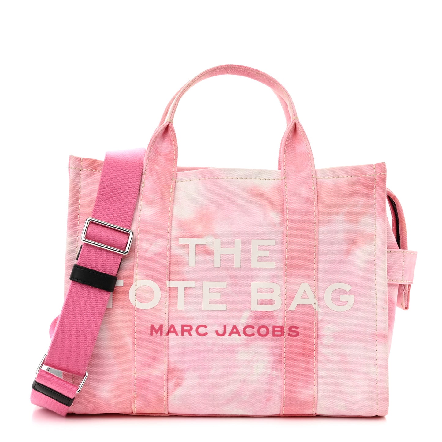 Cotton Canvas Medium The Traveler Tote Bag Tie Dye Pink