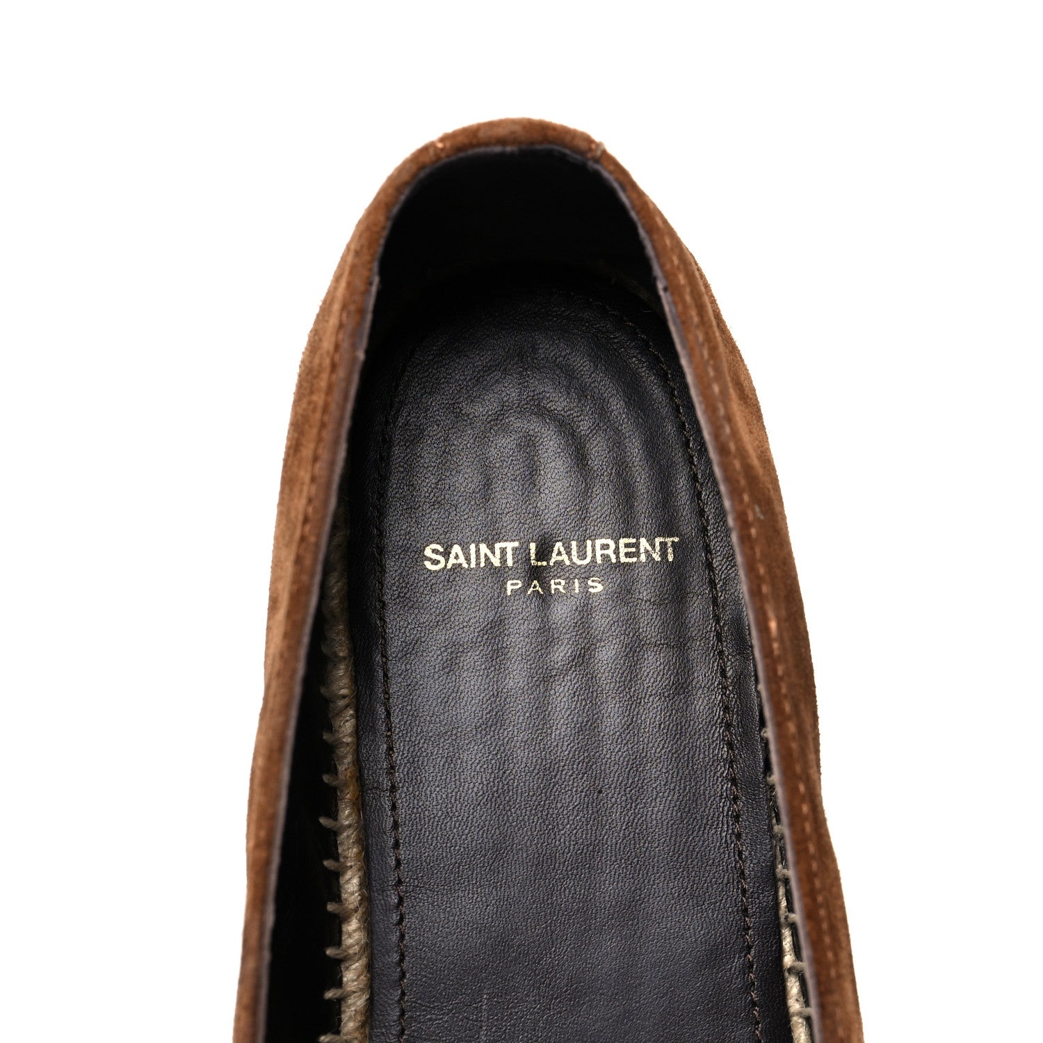 Saint Laurent Suede Monogram Espadrilles 40 Brown 7 of 8