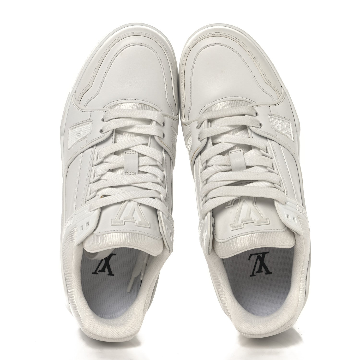 Louis Vuitton Calfskin Womens LV Trainer Sneakers 39.5 White 2 of 9
