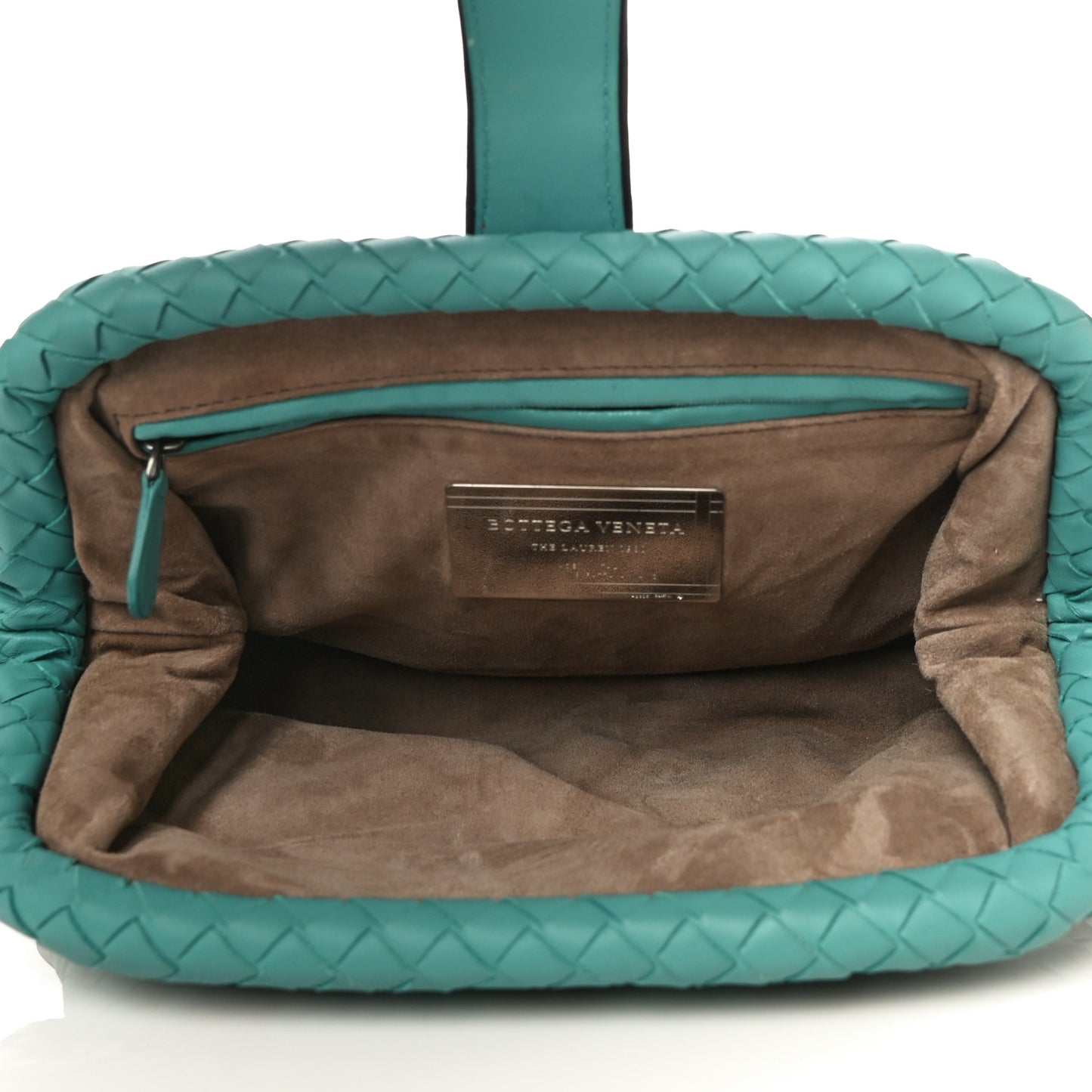 Nappa Intrecciato The Lauren 1980 Clutch Aqua Black