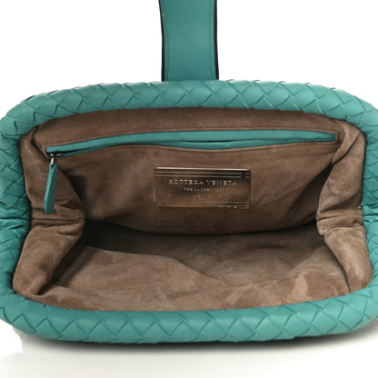 Bottega Veneta Nappa Intrecciato The Lauren 1980 Clutch Aqua Black 5 of 10