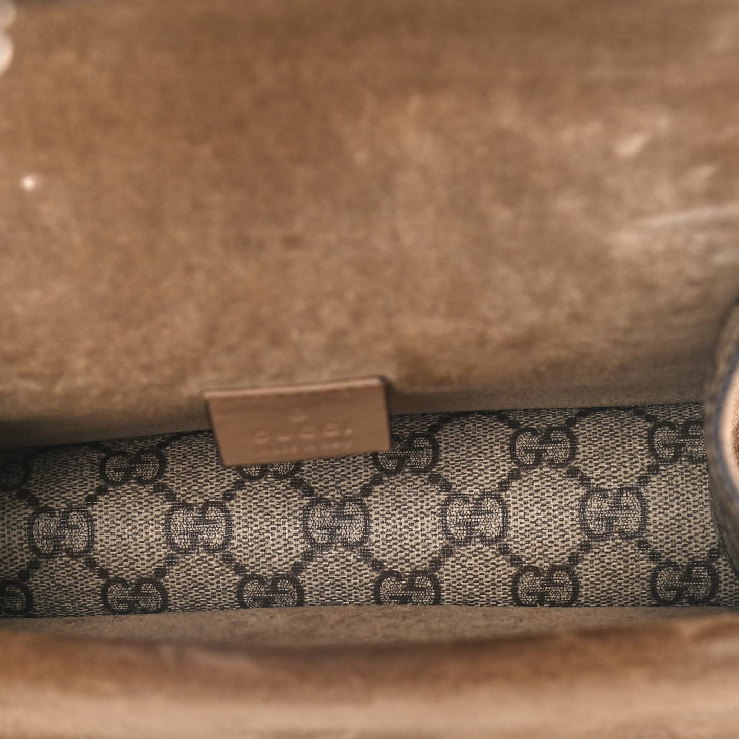 GG Supreme Monogram Mini Dionysus Shoulder Bag Taupe