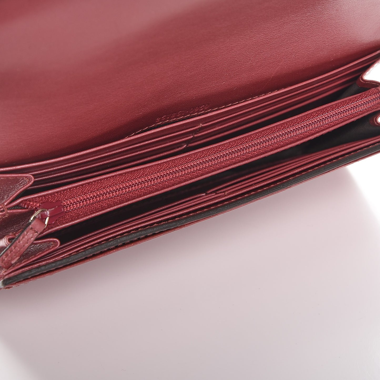 Shine Guccissima Lovely Heart Continental Wallet Tibet Red