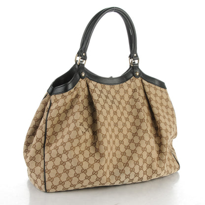 Gucci Monogram Large Sukey Tote Beige Ebony Black 3 of 7