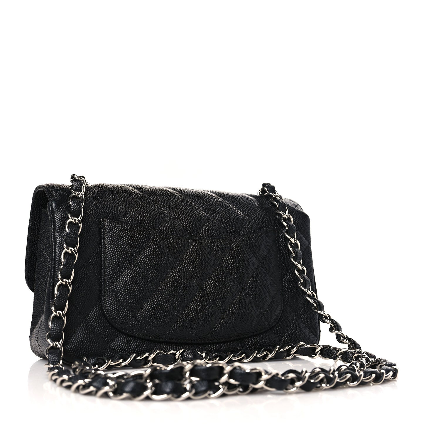 Caviar Quilted Mini Rectangular Flap Black