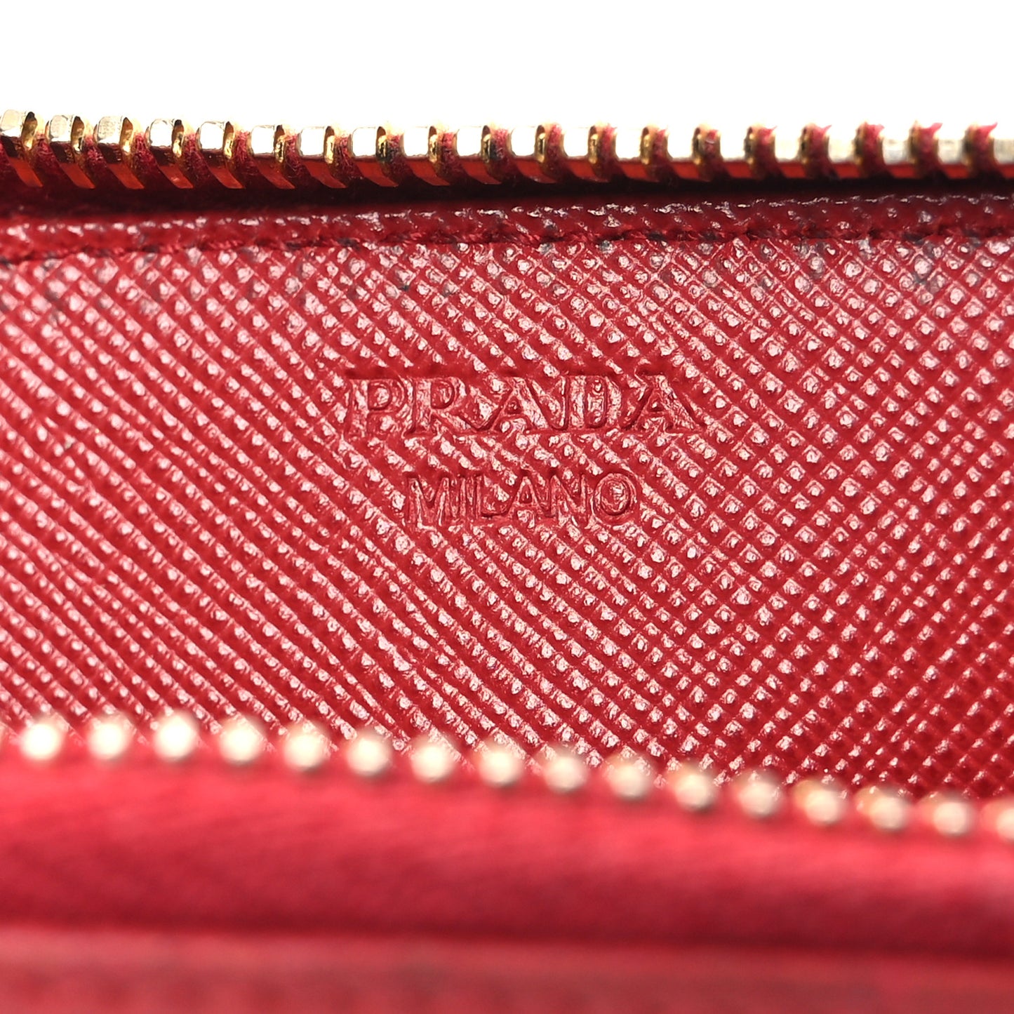 Saffiano Metal Zip Around Wallet Fuoco