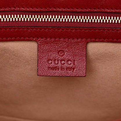 Gucci Monogram Azalea Calfskin Matelasse Diagonal Small GG Marmont Shoulder Bag Beige Ebony New Cherry Red 6 of 10