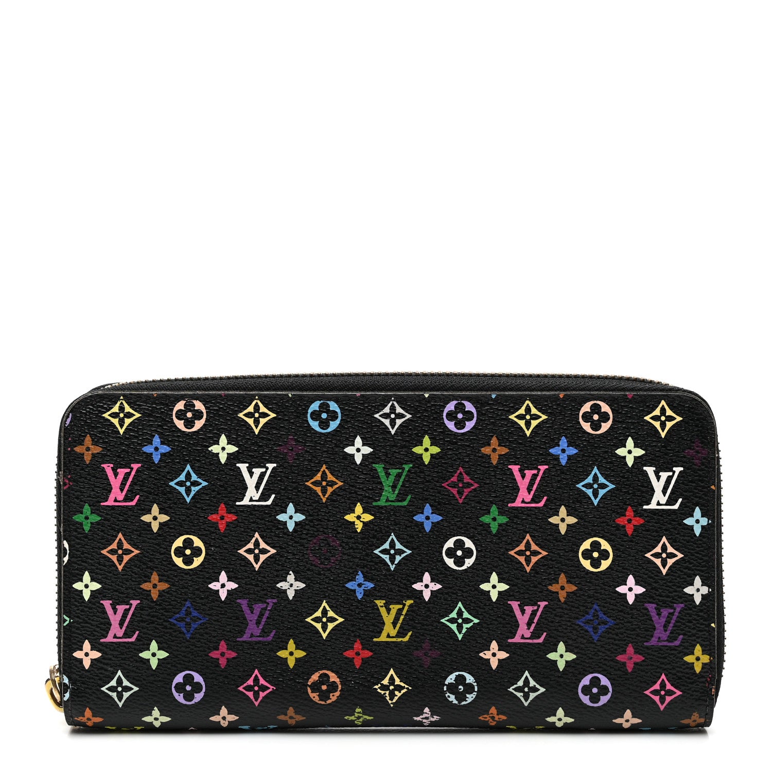 Louis Vuitton Monogram Multicolor Zippy Wallet Black Grenade 1 of 7