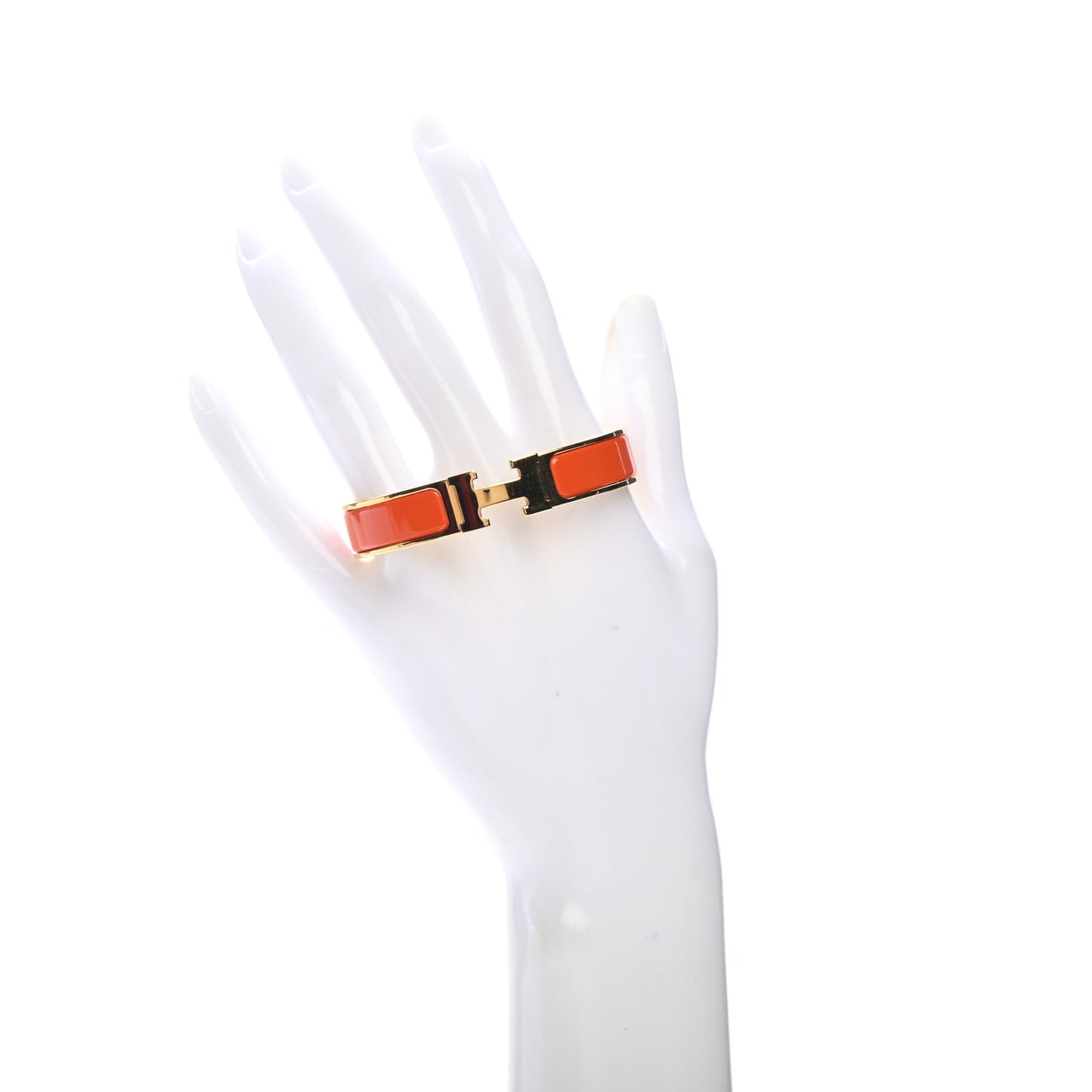 Enamel Narrow Clic Clac H Bracelet PM Orange