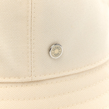 Hermes Cotton Elena Bucket Hat 59 Ecru 6 of 9