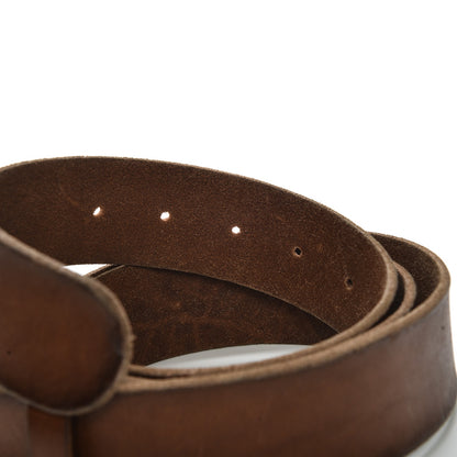 Gucci Calfskin Brass Feline Buckle Belt 110 44 Brown 4 of 7