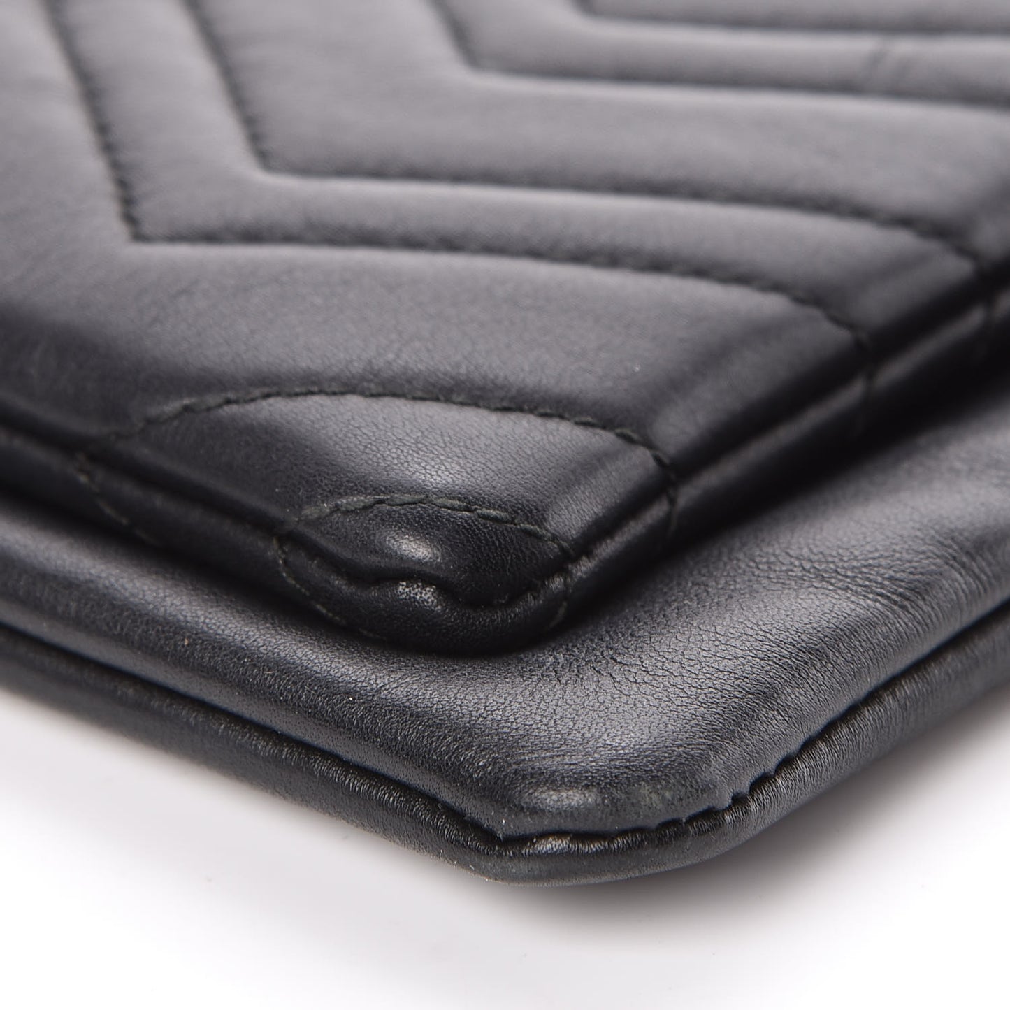 Calfskin Matelasse Small GG Marmont Double Zip Shoulder Bag Black