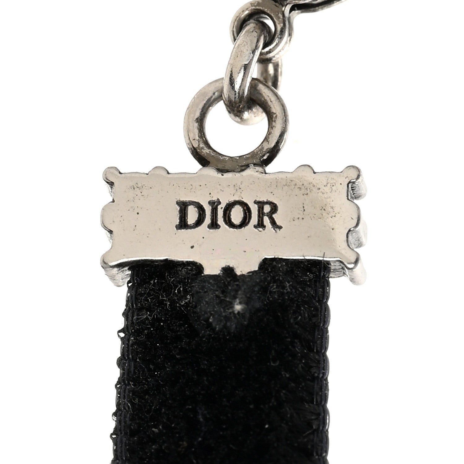 Christian Dior Velvet Crystal J’Adior Choker Necklace Black 5 of 5
