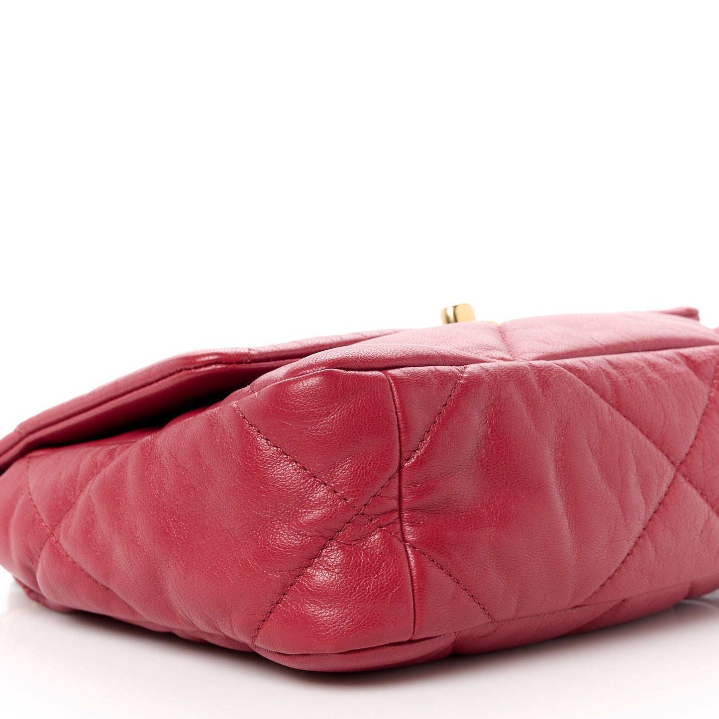 Goatskin Quilted Medium Chanel 19 Flap Red
