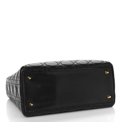 Christian Dior Lambskin Cannage Medium Lady Dior Black 4 of 8