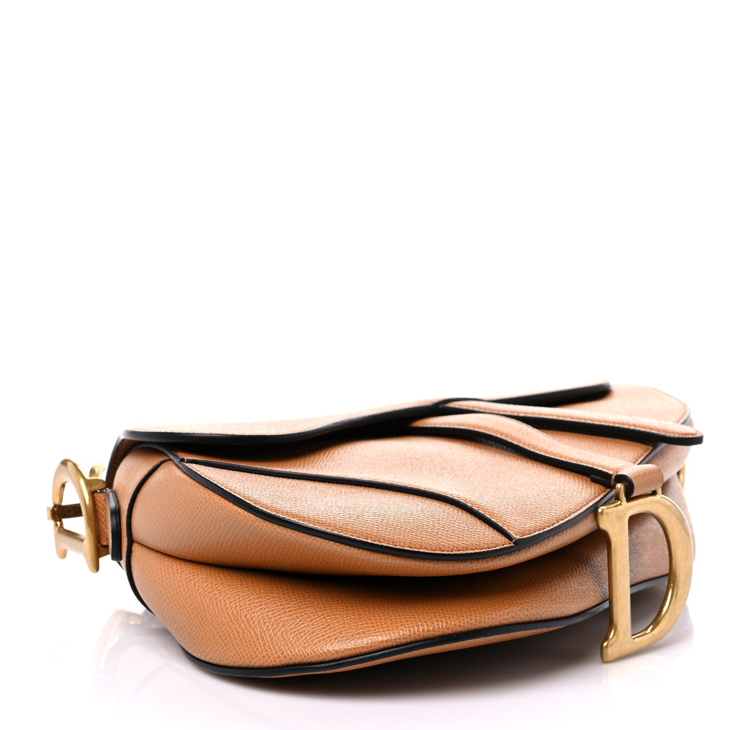Christian Dior Grained Calfskin Saddle Bag Camello 4 of 9
