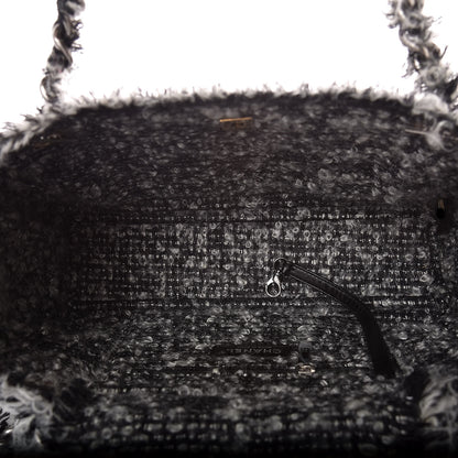 Chanel Tweed Calfskin Tweedy Shopping Tote Black 7 of 9